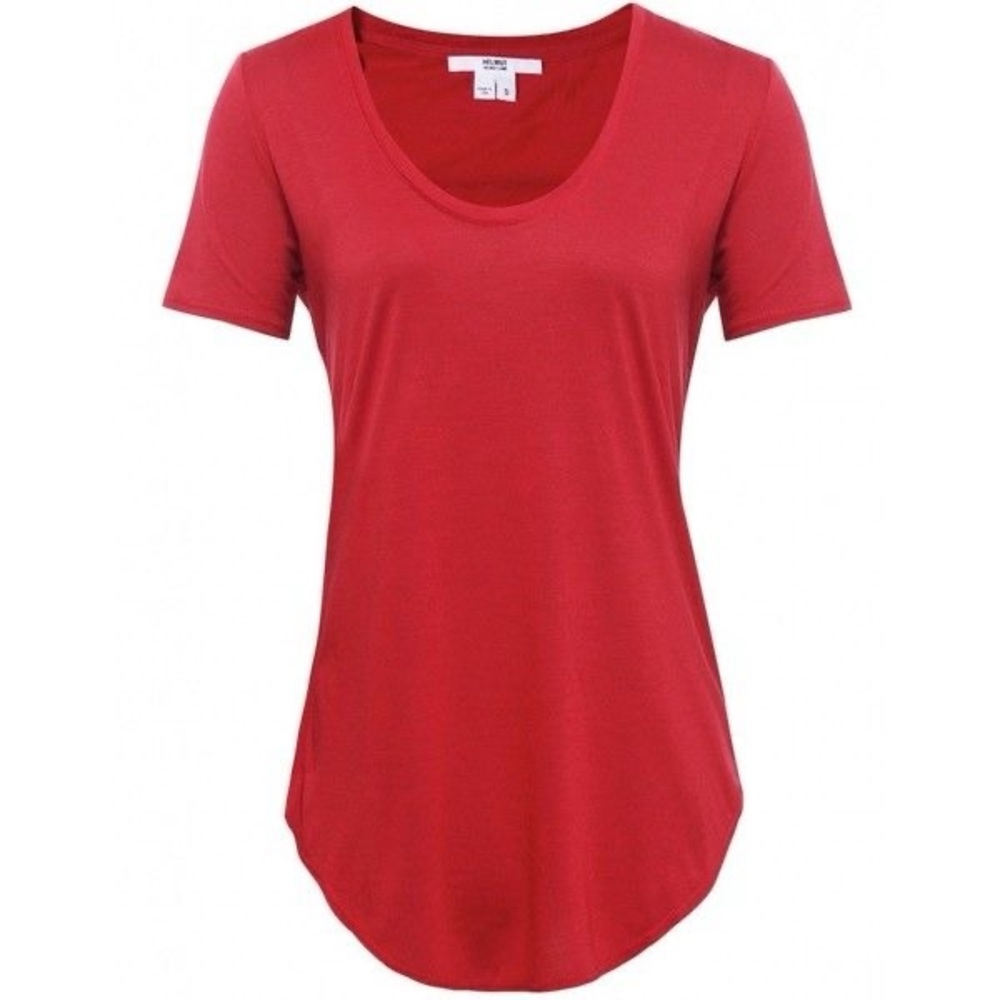Helmut Lang Luxury kinetic jersey scoop neck tee T-shirt size P petite XS